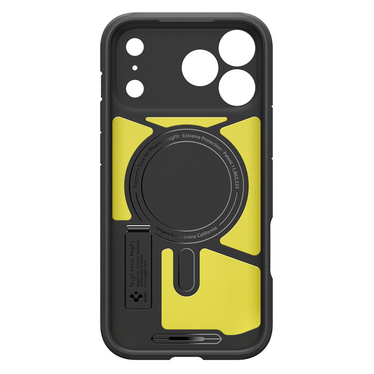 Kaitseümbris Tough Armor T (MagFit), Apple iPhone 17 Pro Max, must, tugijalaga, MagSafe ühilduv, kaamera nupuga, Spigen - Image 3