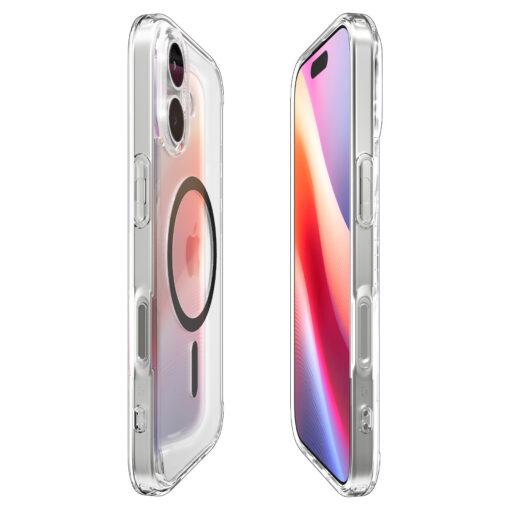 Kaitseümbris Ultra Hybrid (MagFit), Apple iPhone 17, läbipaistev tumehalli MagSafe ringiga, Spigen - Image 6