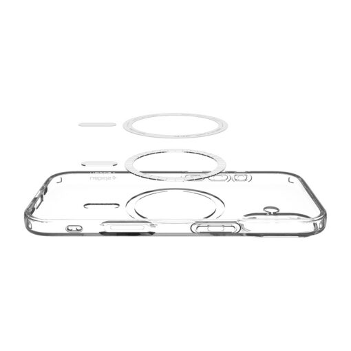 Kaitseümbris Liquid Crystal (MagFit), Apple iPhone 17, läbipaistev valge MagSafe ringiga, Spigen - Image 5
