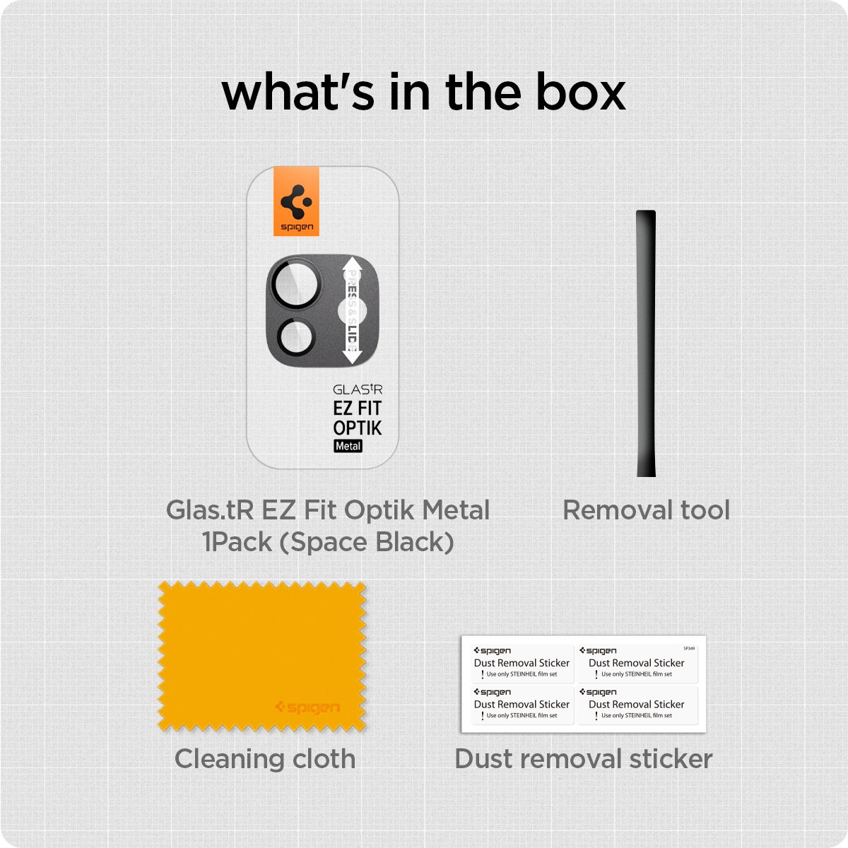 Tagakaamerate kaitseklaas EZ Fit Optik Metal, Apple iPad Pro 11" (2024) / iPad Pro 13" (2024), must, Spigen - Image 7