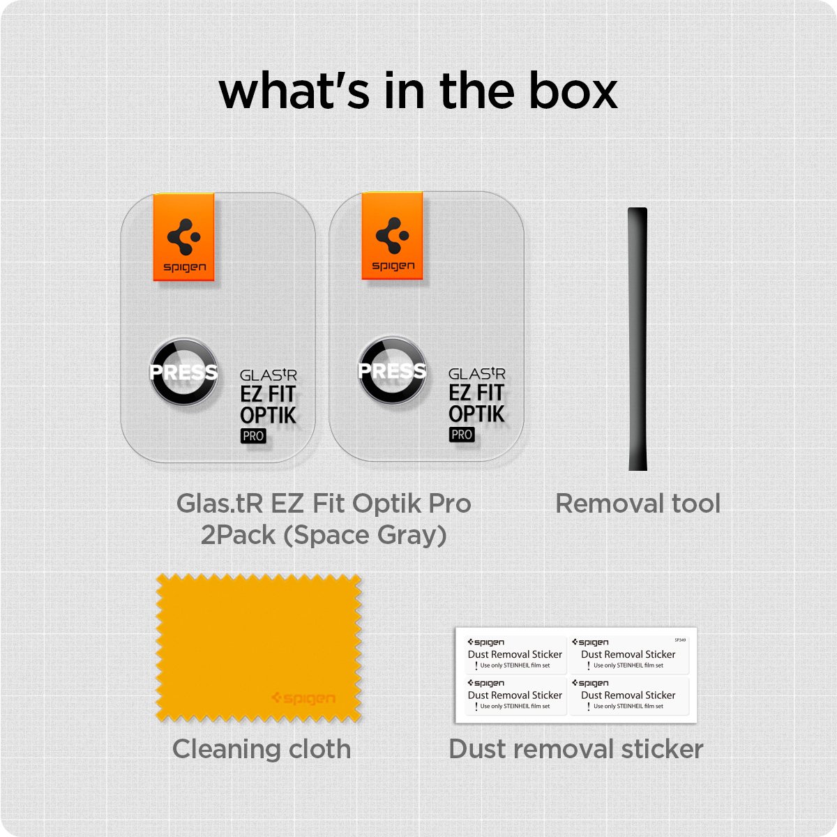 Tagakaamera kaitseklaas EZ Fit Optik Pro, Apple iPad Air 11" (2025/2024) / iPad Air 13" (2025/2024), komplektis 2tk, läbipaistev tumehalli äärega, Spigen - Image 6