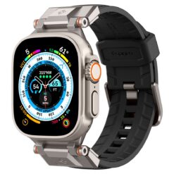 Kellarihm DuraPro Armor PU, Apple Watch Ultra 2 / Ultra (49 mm) / Series 10 / 9 / 8 / 7 / 6 / 5 / 4 / SE (2024/2023/2022) / SE (42 / 44 / 45 / 46 mm), must, Spigen