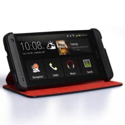 Kaitseümbris kaanega HTC One mini, must ja punane