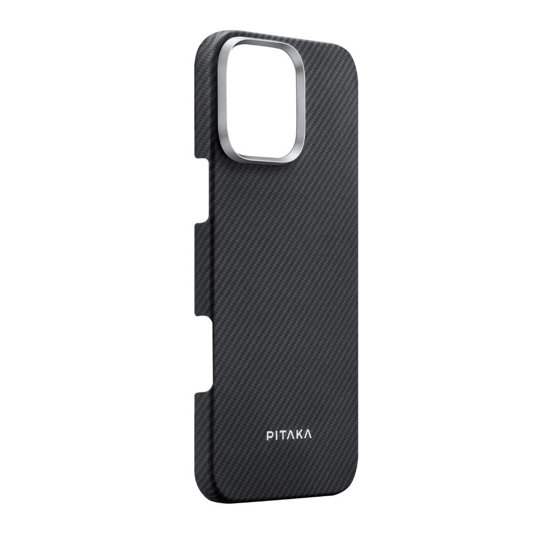 Kaitseümbris Ultra-Slim, Apple iPhone 16 Pro, must/hall, üliõhuke, MagSafe, Pitaka - Image 3