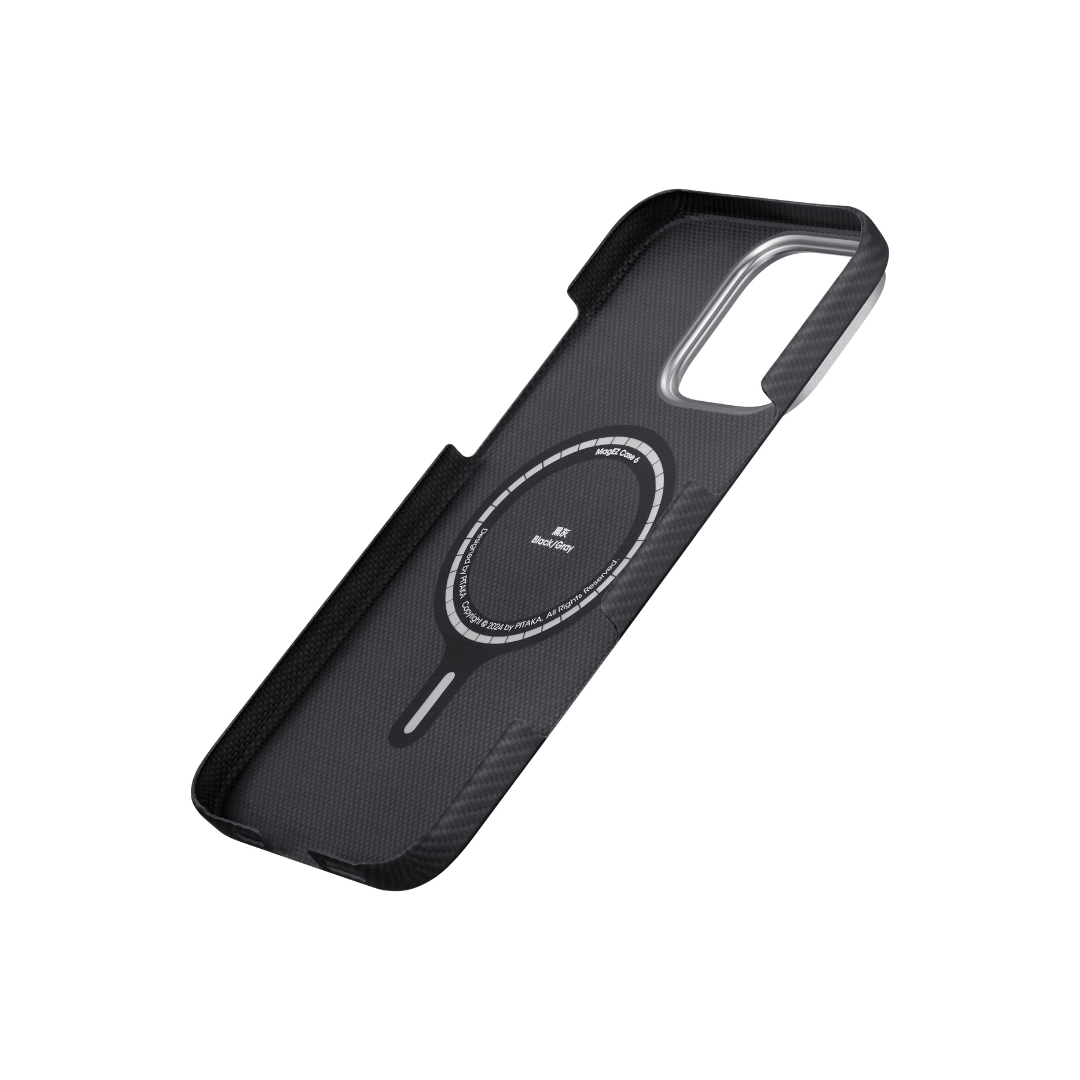 Kaitseümbris Ultra-Slim, Apple iPhone 16 Pro, must/hall, üliõhuke, MagSafe, Pitaka - Image 5