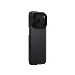 Kaitseümbris Ultra-Slim, Apple iPhone 17 Pro Max, must/hall, üliõhuke, MagSafe ühilduv, Pitaka