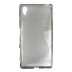 Kaitseümbris Sony Xperia Z5 Premium, kummist, S-disain, tume läbipaistev