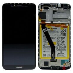 LCD screen Huawei Y6 2018/Y6 Prime 2018 with touch screen with frame and battery Black original (service pack)