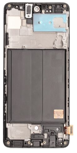 LCD screen Samsung A515 A51 2020 with touch screen and frame Black original (assembled service pack)