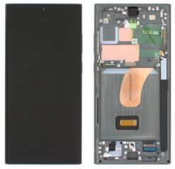 LCD screen Samsung S918 S23 Ultra 5G with touch screen and frame Green original (assembled service pack)