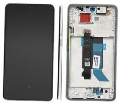 LCD screen Xiaomi Poco X7 5G with touch screen with frame Silver original (service pack)