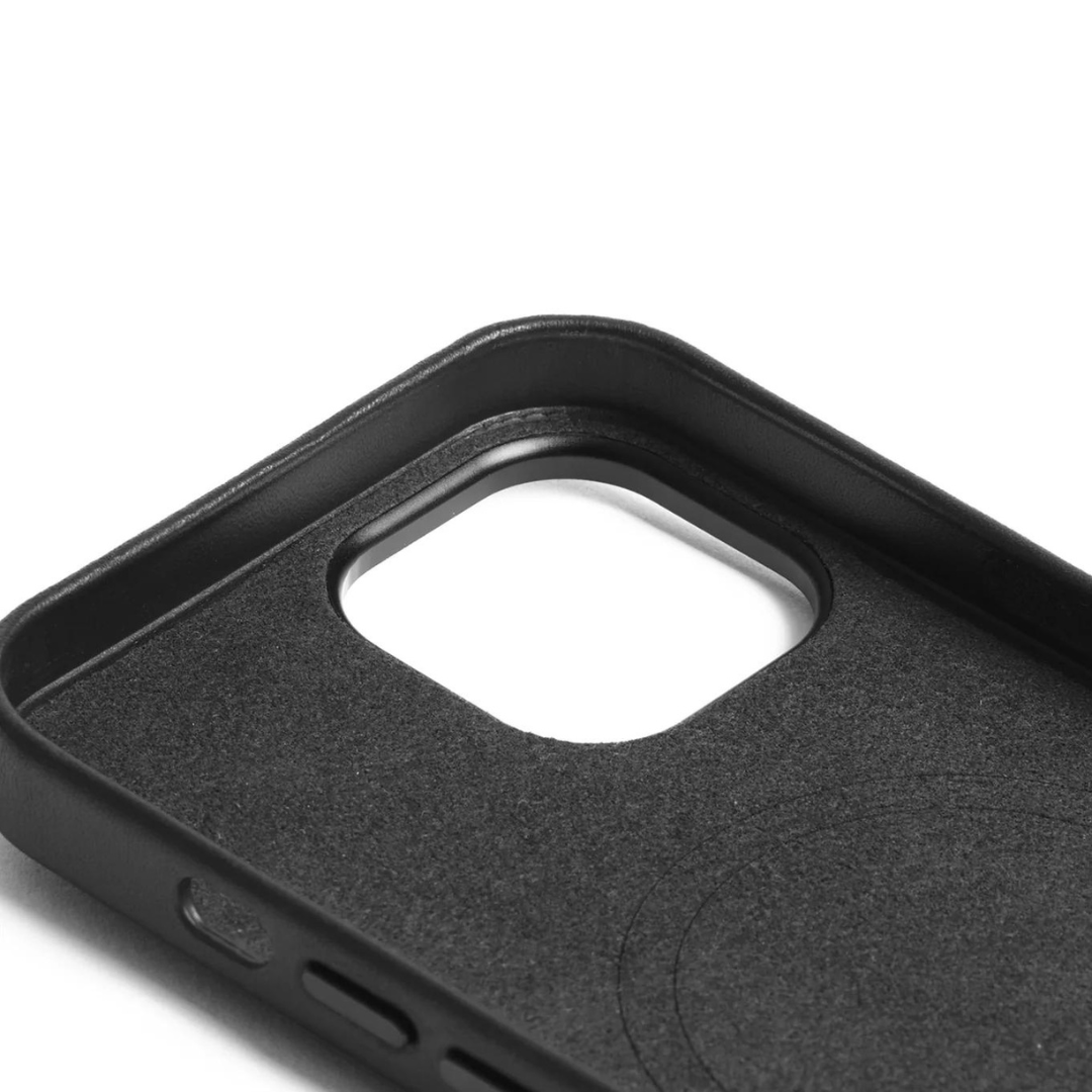 Kaitseümbris Apple iPhone 15, must, MagSafe, naturaalsest nahast, Mujjo - Image 7