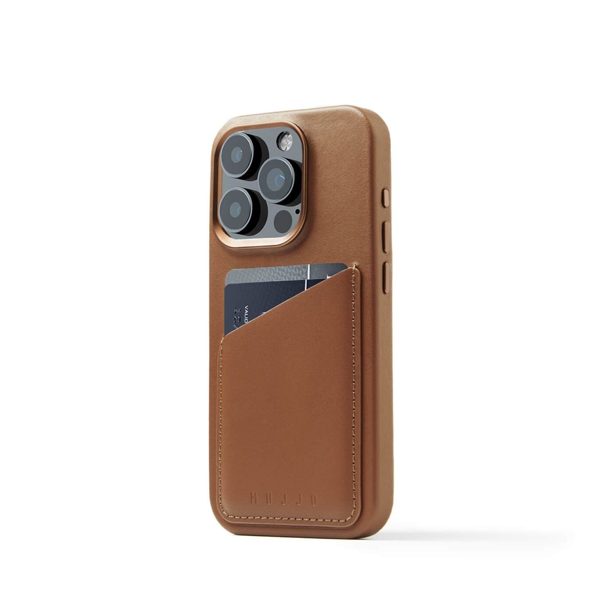 Kaitseümbris kaarditaskuga Apple iPhone 15 Pro, pruun, MagSafe, naturaalsest nahast, Mujjo - Image 7