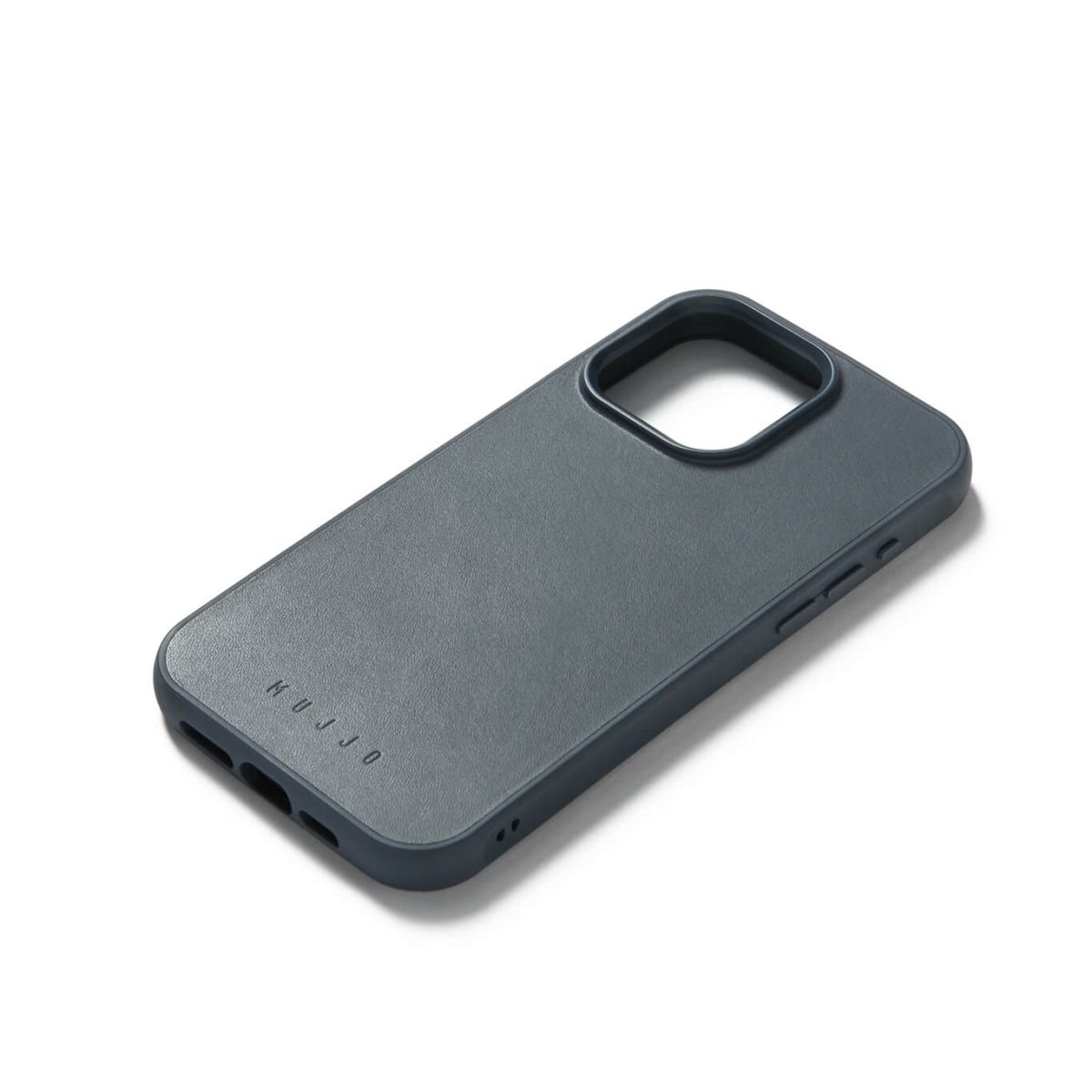 Kaitseümbris Shield Case, Apple iPhone 15 Pro Max, sinakashall, MagSafe, naturaalsest nahast tagaküljega, Mujjo - Image 4