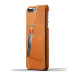 Kaitseümbris kaarditaskuga Apple iPhone 7 Plus / 8 Plus, naturaalsest nahast, helepruun, Mujjo