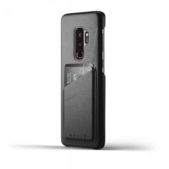 Kaitseümbris kaarditaskuga Samsung Galaxy S9+, naturaalsest nahast, must, Mujjo