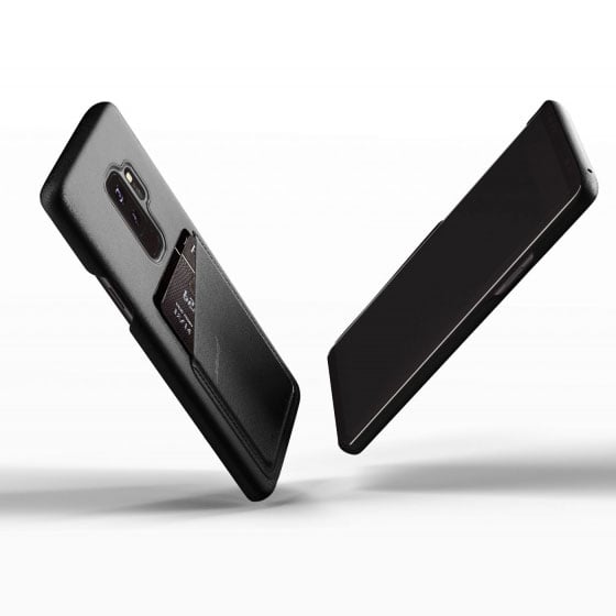 Kaitseümbris kaarditaskuga Samsung Galaxy S9+, naturaalsest nahast, must, Mujjo - Image 3