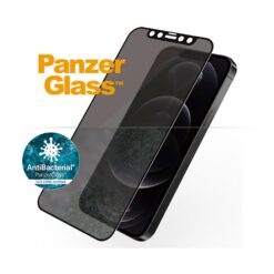 Kaitseklaas Apple iPhone 12 / 12 Pro, ümbrisesõbralik, musta äärega, privaatsusfiltriga, PanzerGlass