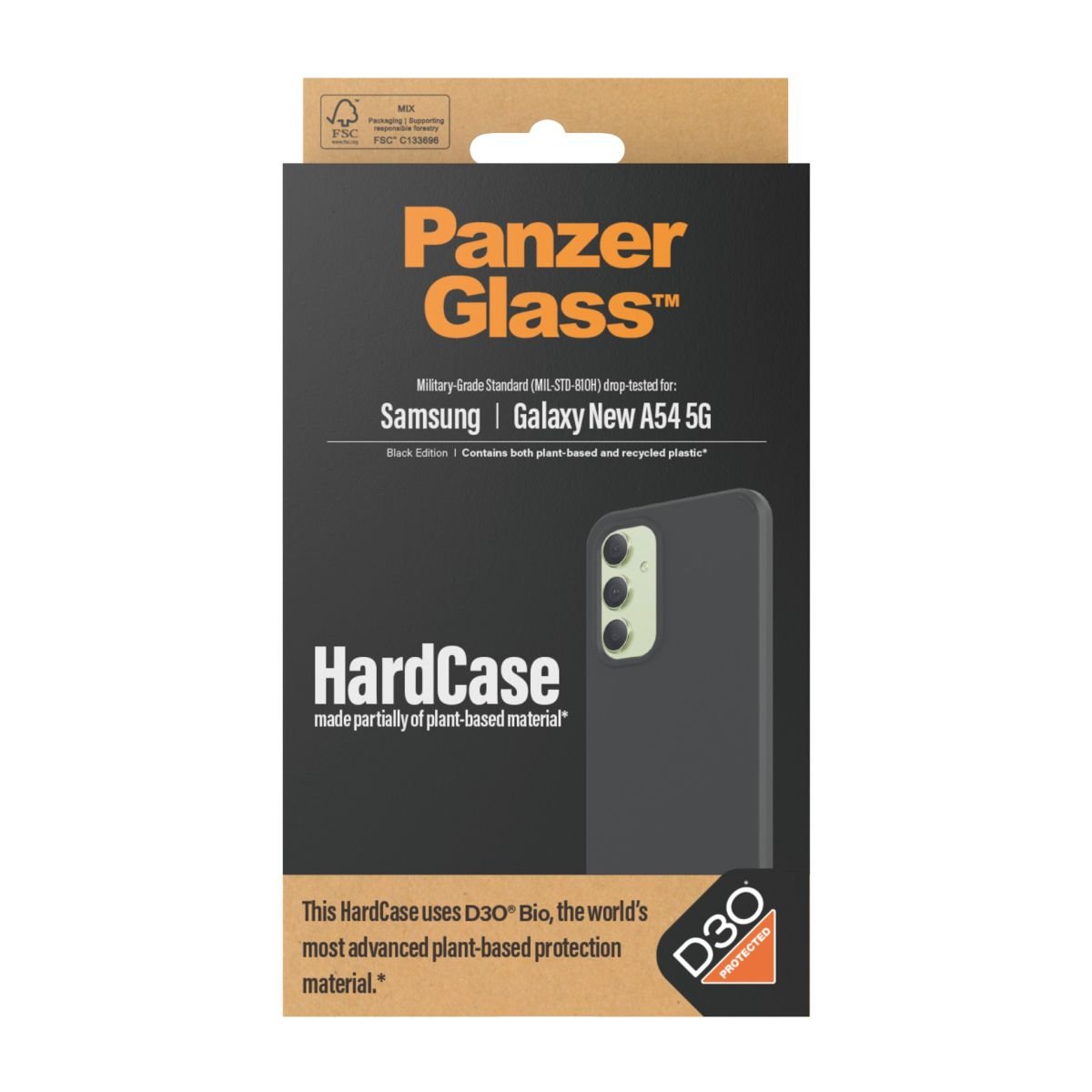 Kaitseümbris HardCase D3O, Samsung Galaxy A55 5G, must, PanzerGlass - Image 3