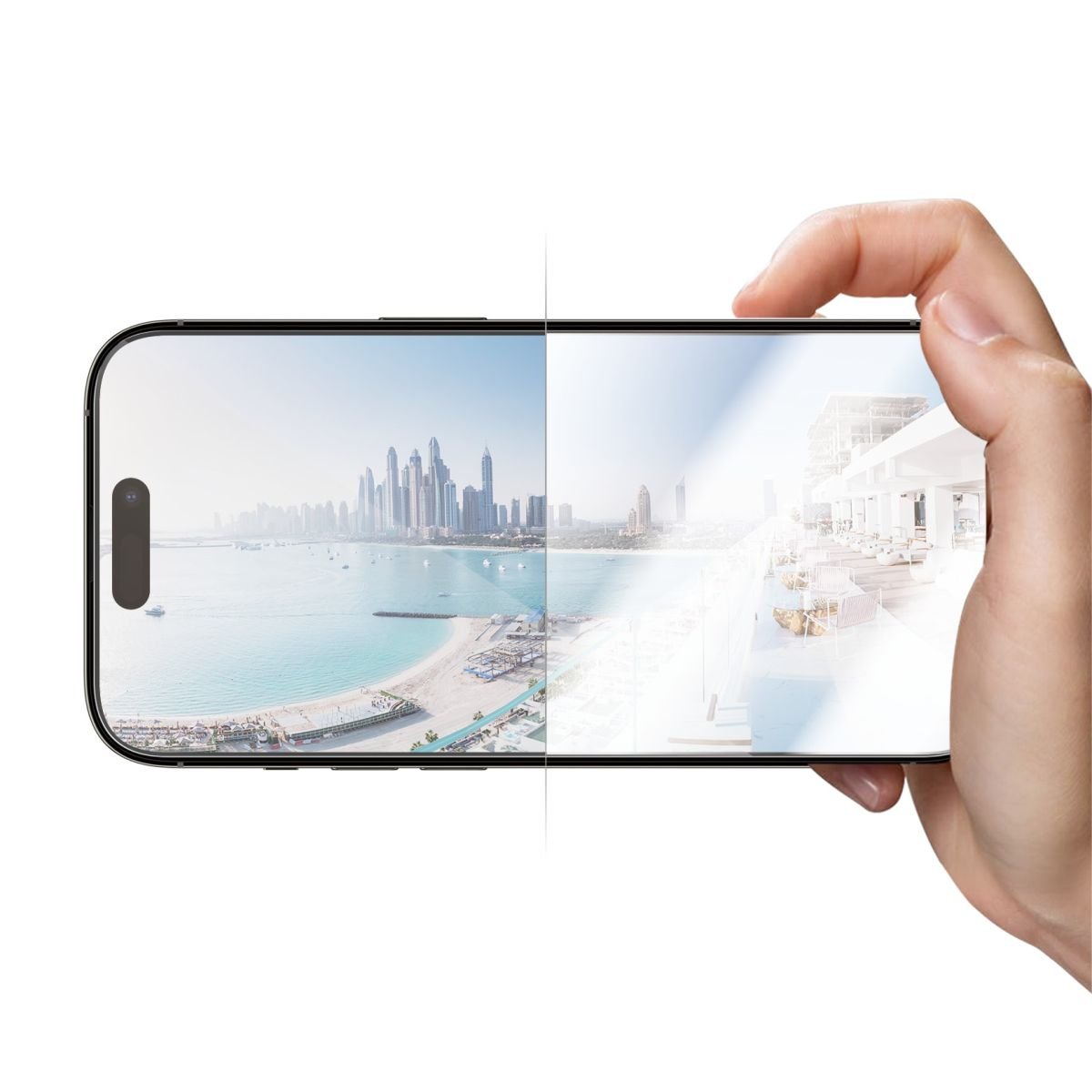 Kaitseklaas peegeldumisvastane, Apple iPhone 14 Pro, musta äärega, PanzerGlass - Image 7