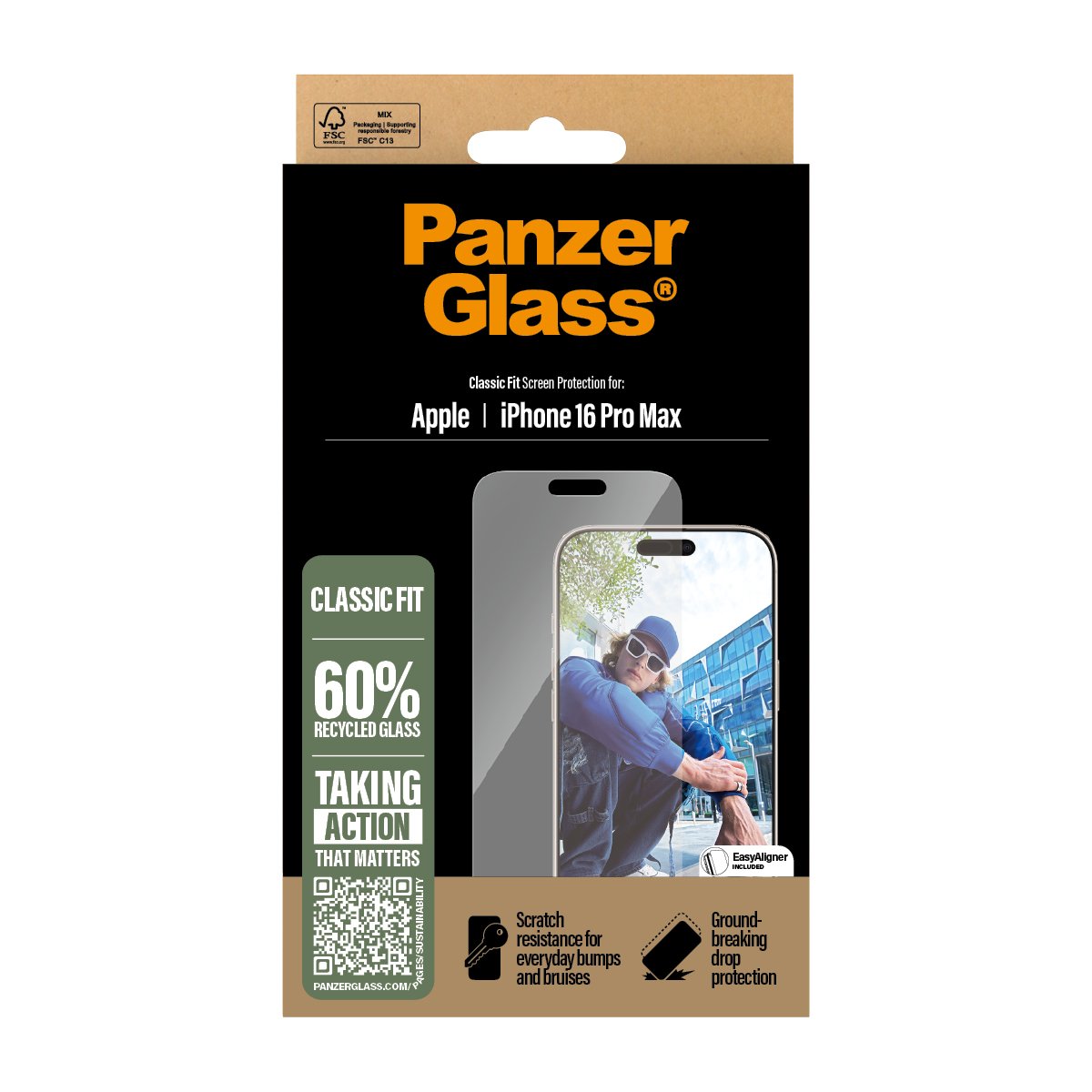 Kaitseklaas Apple iPhone 16 Pro Max, Classic Fit, PanzerGlass - Image 3