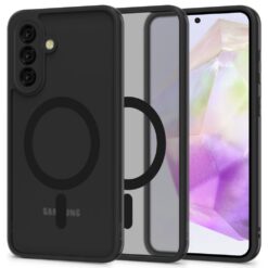 Kaitseümbris Magmat MagSafe, Samsung Galaxy A36 5G, matt läbipaistev musta äärega, Tech-Protect