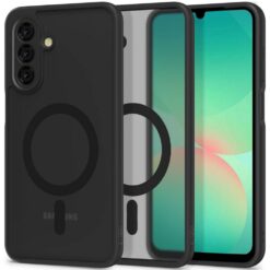 Kaitseümbris Magmat MagSafe, Samsung Galaxy A26 5G, matt läbipaistev musta äärega, Tech-Protect