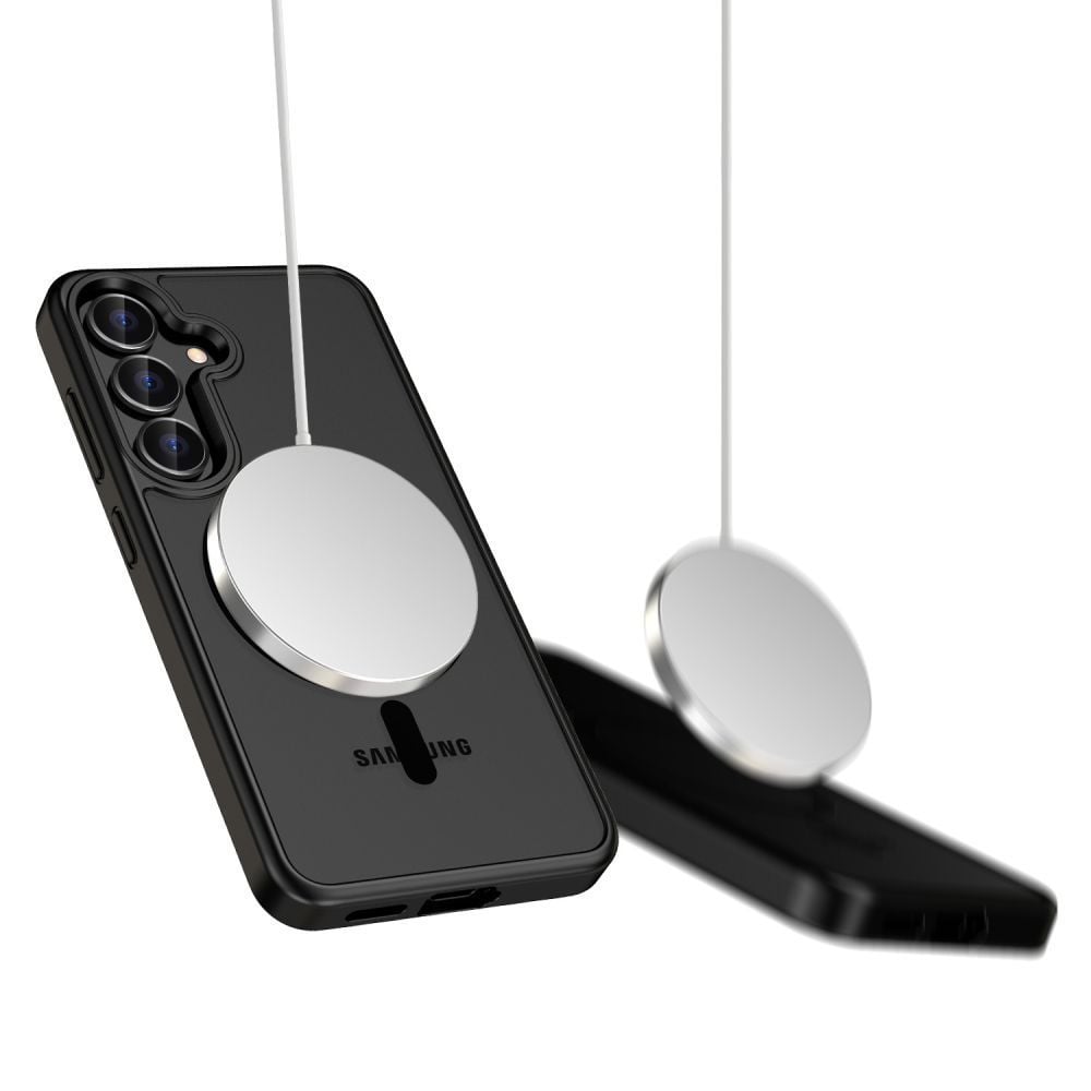 Kaitseümbris Magmat MagSafe, Samsung Galaxy A26 5G, matt läbipaistev musta äärega, Tech-Protect - Image 3