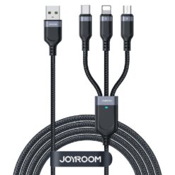USB cable JOYROOM (S-A18) 3in1 lightning+micro+type-C (3.5A) 1.2m black