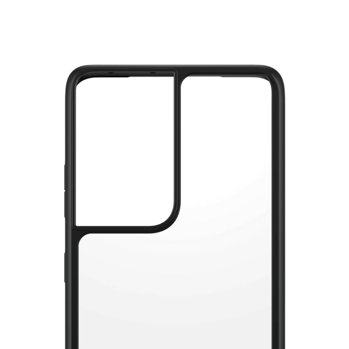 Kaitseümbris ClearCase, Samsung Galaxy S21 Ultra 5G, klaasist tagaküljega, läbipaistev musta äärega, PanzerGlass - Image 8