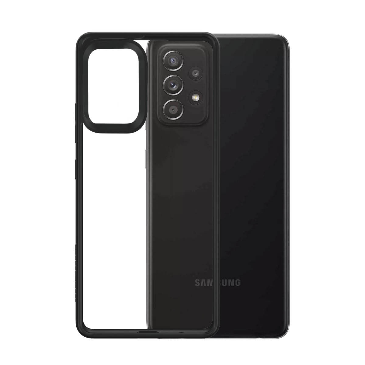 Kaitseümbris ClearCase, Samsung Galaxy A72, klaasist tagaküljega, läbipaistev musta äärega, PanzerGlass - Image 7