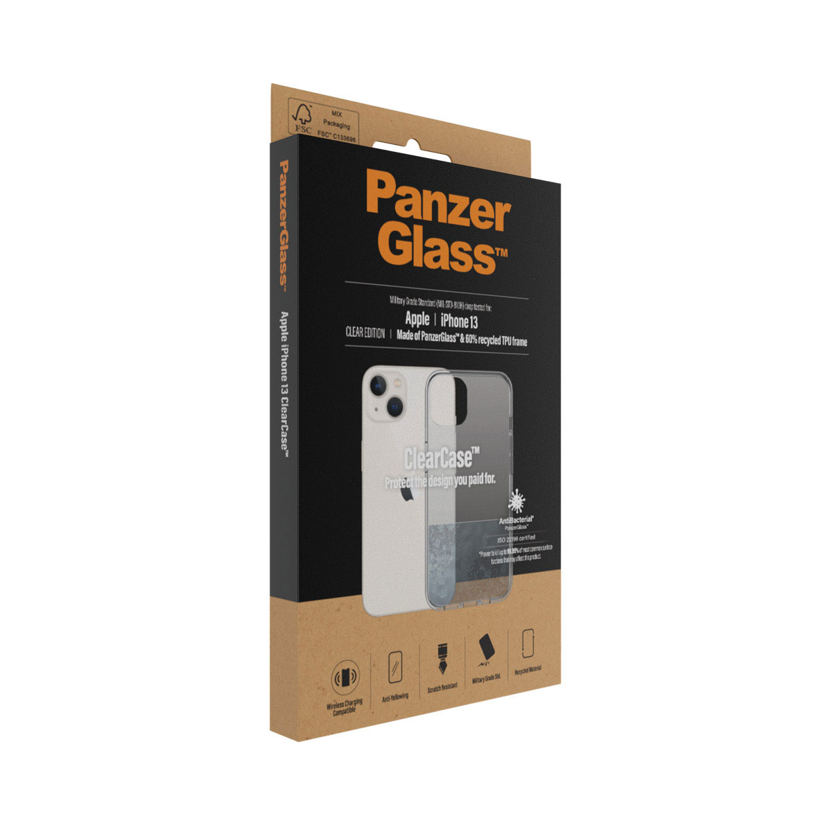Kaitseümbris ClearCase, Apple iPhone 13, klaasist tagaküljega, läbipaistev, PanzerGlass - Image 4