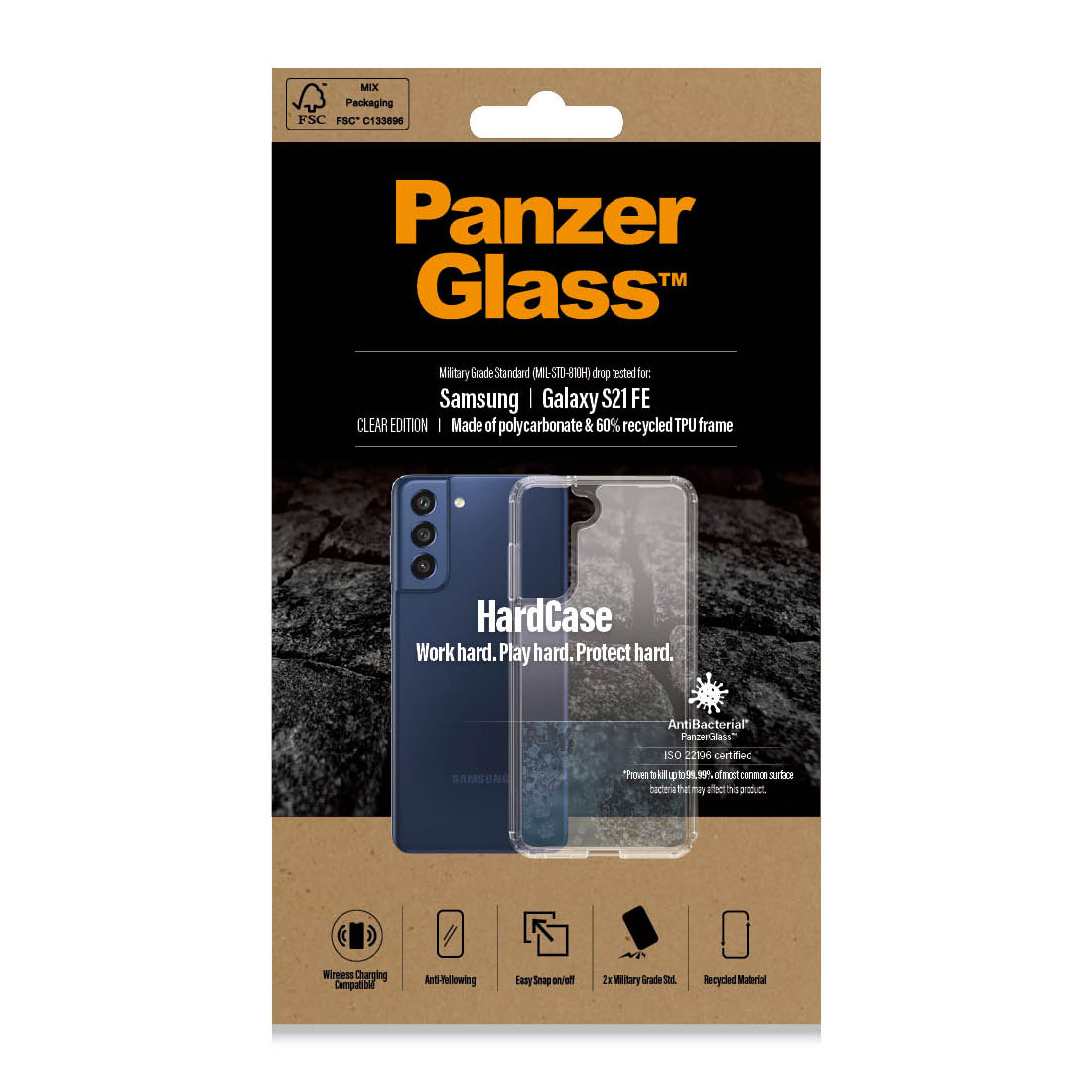 Kaitseümbris HardCase, Samsung Galaxy S21 FE 5G, läbipaistev, PanzerGlass - Image 2