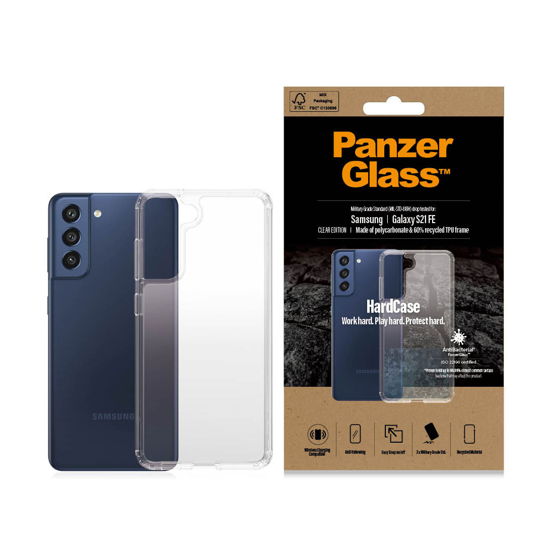 Kaitseümbris HardCase, Samsung Galaxy S21 FE 5G, läbipaistev, PanzerGlass - Image 3
