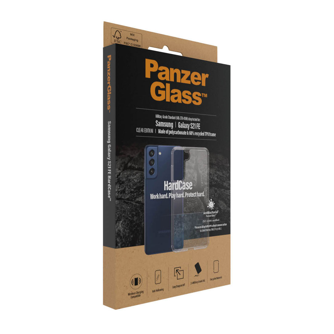 Kaitseümbris HardCase, Samsung Galaxy S21 FE 5G, läbipaistev, PanzerGlass - Image 4
