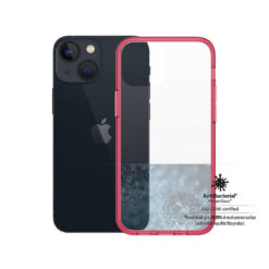 Kaitseümbris ClearCaseColor, Apple iPhone 13 mini, klaasist tagaküljega, punane / läbipaistev, PanzerGlass