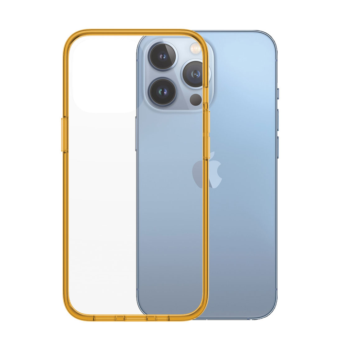 Kaitseümbris ClearCaseColor, Apple iPhone 13 Pro, klaasist tagaküljega, oranž / läbipaistev, PanzerGlass - Image 7