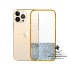 Kaitseümbris ClearCaseColor, Apple iPhone 13 Pro Max, klaasist tagaküljega, oranž / läbipaistev, PanzerGlass