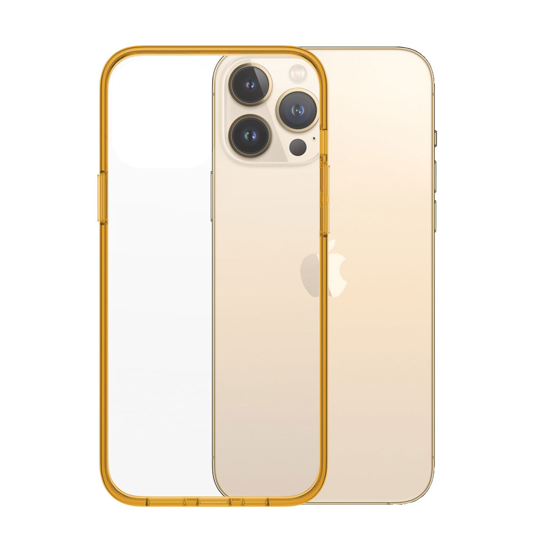 Kaitseümbris ClearCaseColor, Apple iPhone 13 Pro Max, klaasist tagaküljega, oranž / läbipaistev, PanzerGlass - Image 7