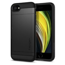 Kaitseümbris kaarditaskuga Slim Armor CS, Apple iPhone 7 / 8 / SE (2020/2022), must, Spigen