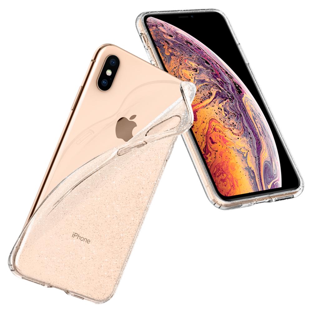 Kaitseümbris Liquid Crystal Glitter, Apple iPhone Xs Max, läbipaistev, sädelusega, Spigen - Image 2