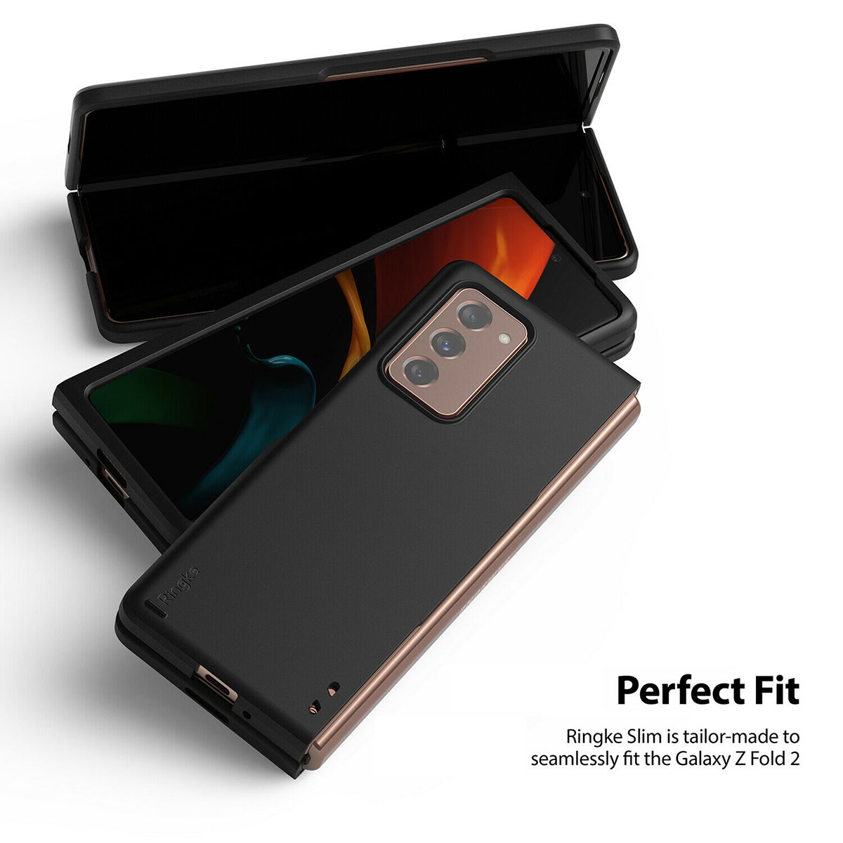 Kaitseümbris Slim, Samsung Galaxy Z Fold2 5G, must, Ringke - Image 3