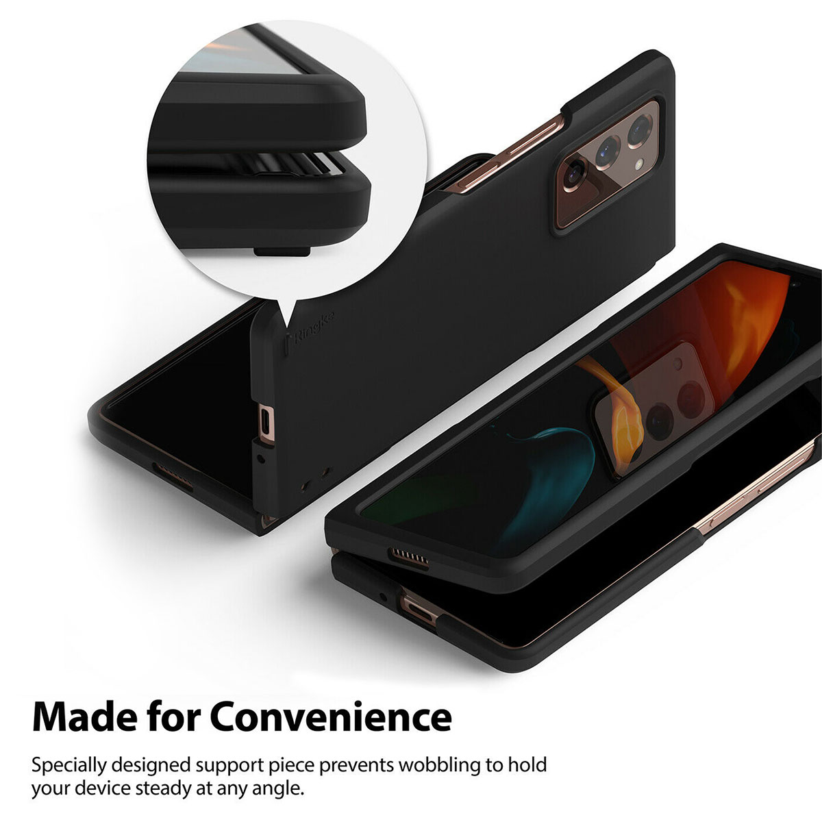 Kaitseümbris Slim, Samsung Galaxy Z Fold2 5G, must, Ringke - Image 4