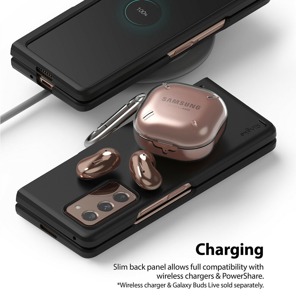 Kaitseümbris Slim, Samsung Galaxy Z Fold2 5G, must, Ringke - Image 8