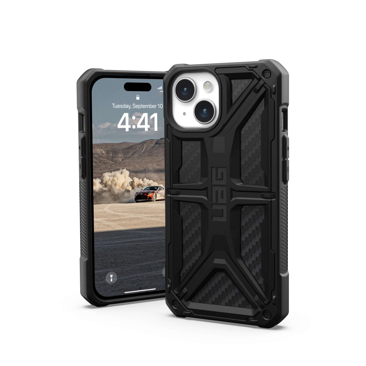 Kaitseümbris Monarch, Apple iPhone 15, carbon fiber, Urban Armor Gear (UAG)