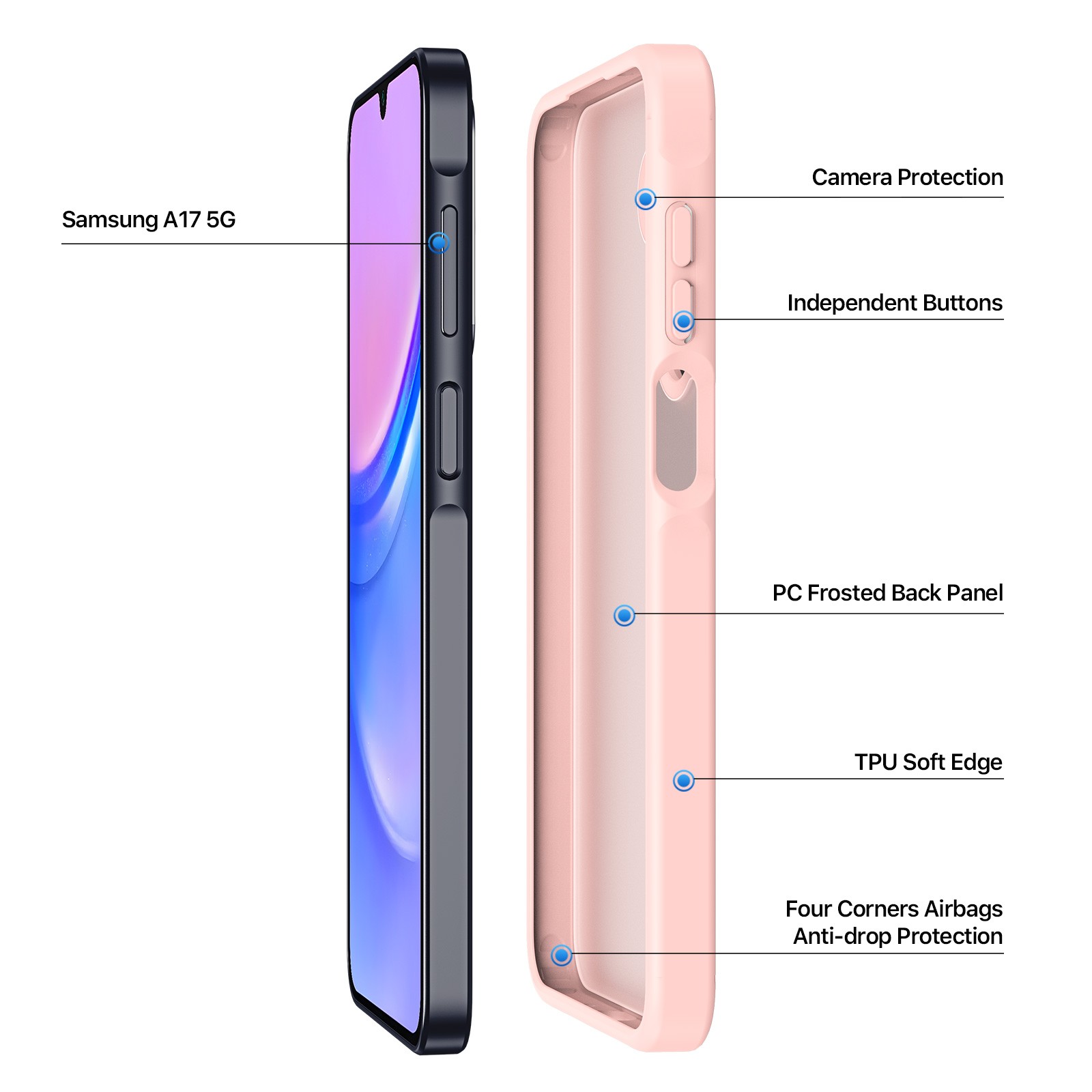 Telefoniümbris Dux Ducis Yind Samsung A175 A17 4G/A176 A17 5G roosa - Image 3
