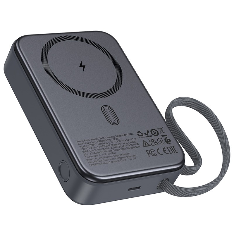 Väline aku Power Bank Hoco Q44A 45W Magnetic 20000mAh must - Image 4