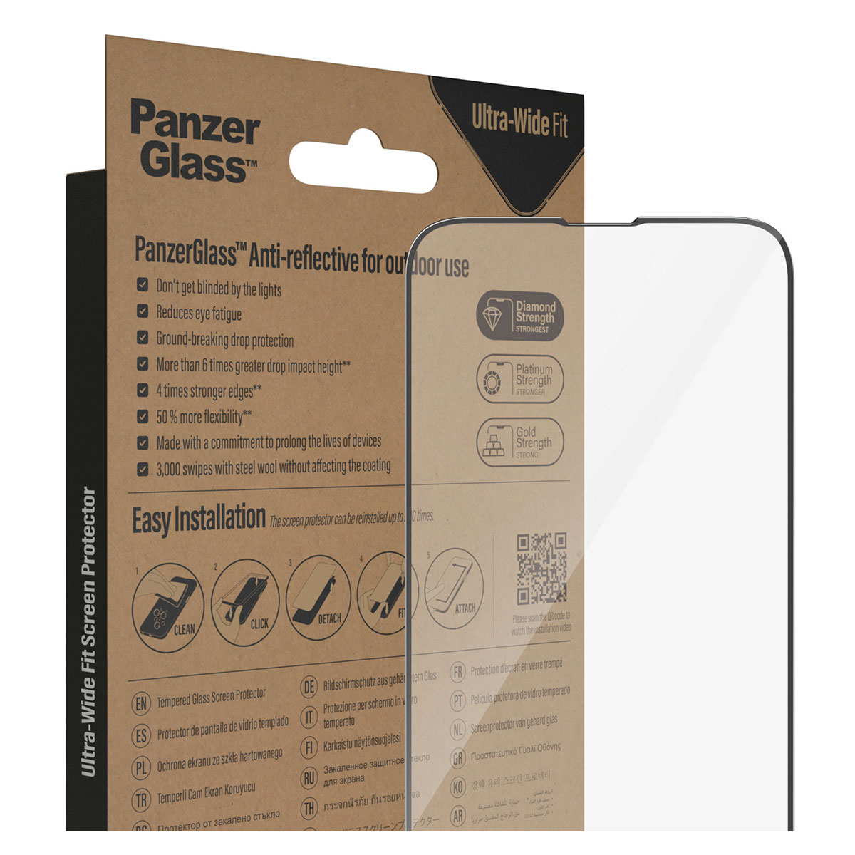 Kaitseklaas peegeldumisvastane, Apple iPhone 14 Plus / 13 Pro Max, musta äärega, PanzerGlass - Image 6