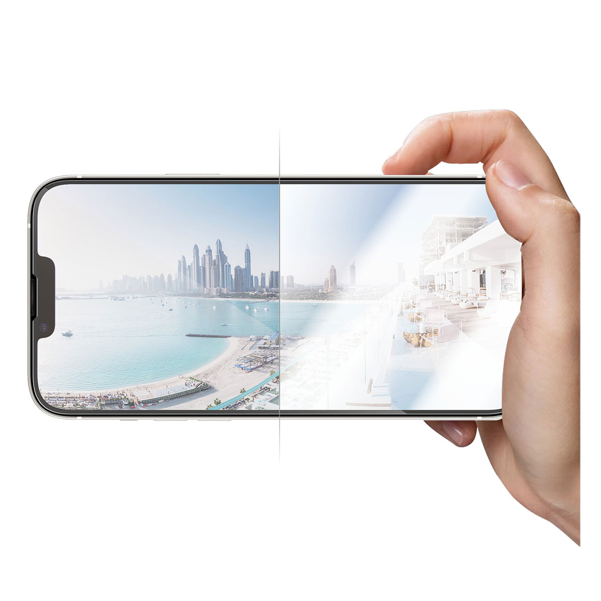 Kaitseklaas peegeldumisvastane, Apple iPhone 14 Plus / 13 Pro Max, musta äärega, PanzerGlass - Image 7