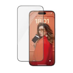 Kaitseklaas Apple iPhone 15 Pro, musta äärega, Ultra-Wide Fit, PanzerGlass